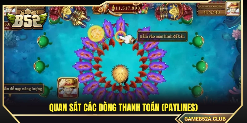 Theo dõi các dòng trả thưởng (Paylines)